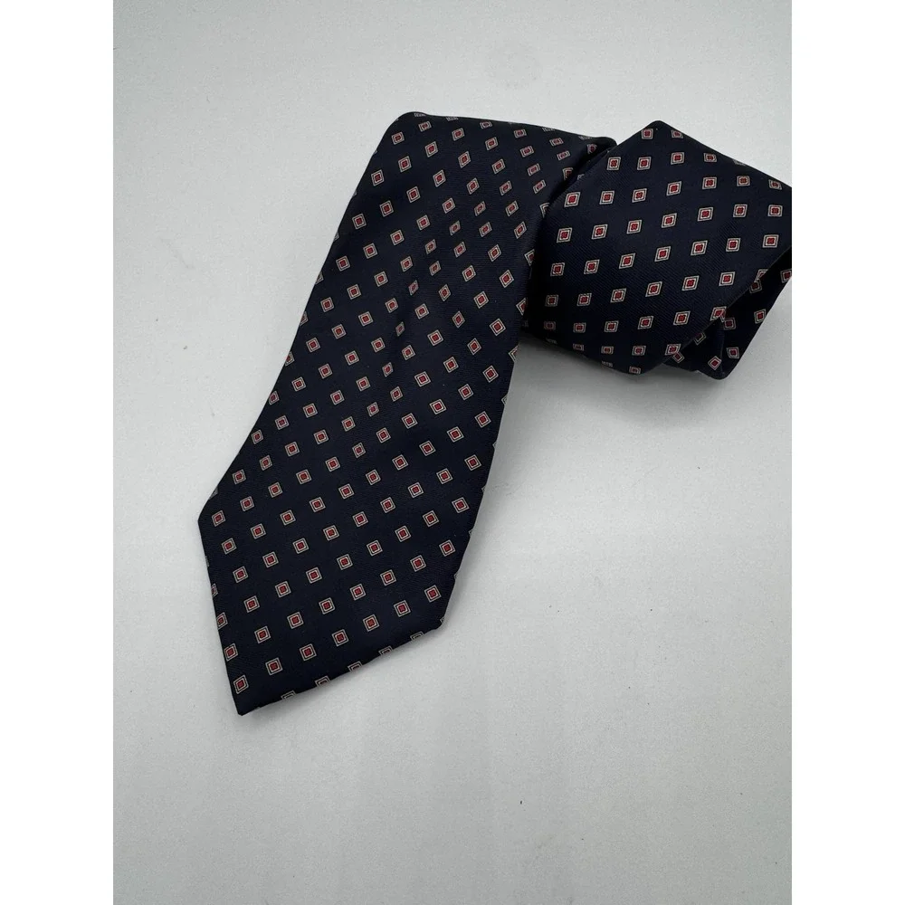 Christian Dior Men's 100% Silk Made In The USA Of Imported Fabric Navy Blue A2